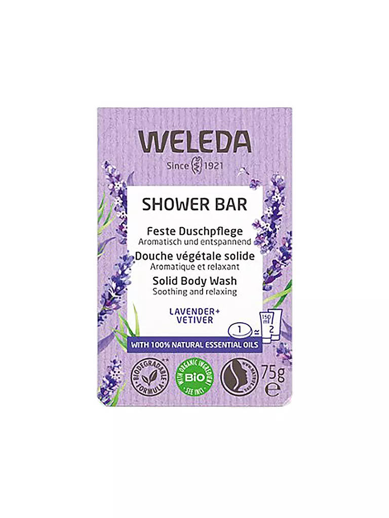 WELEDA | Feste Duschpflege Lavender+Vetiver 75g | Lila
