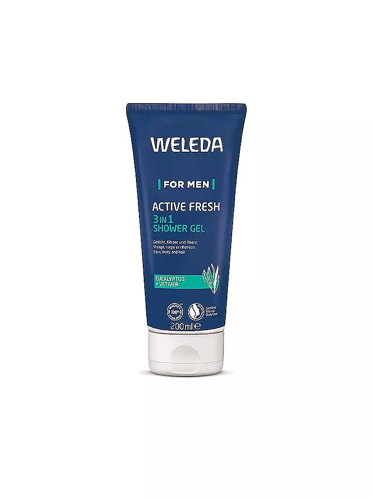 WELEDA | FOR MEN Active Fresh Gel de Ducha 3en1 200ml | Sin color