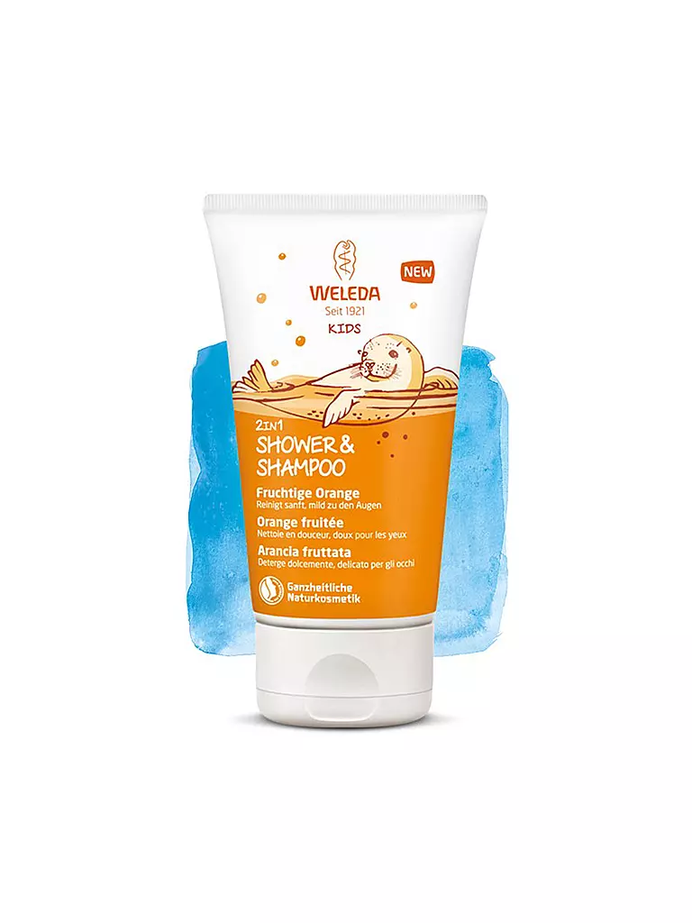 WELEDA | Kids 2in1 Gel de Ducha & Champú "Naranja Afrutada" 150ml | Sin color
