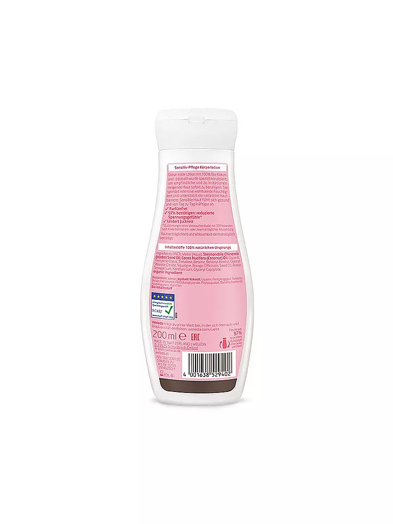 WELEDA | Loción corporal Sensitiv-Pflege Almendras 200 ml | keine Farbe
