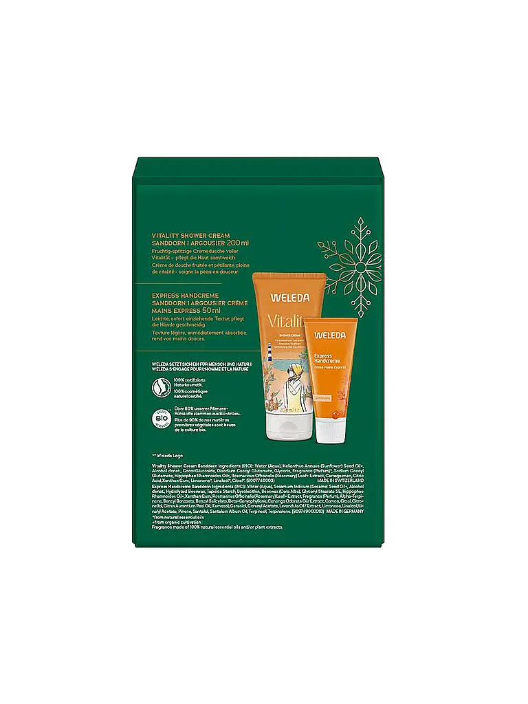 WELEDA | Vitality Geschenkset Sanddorn 200ml / 50ml | Sin color