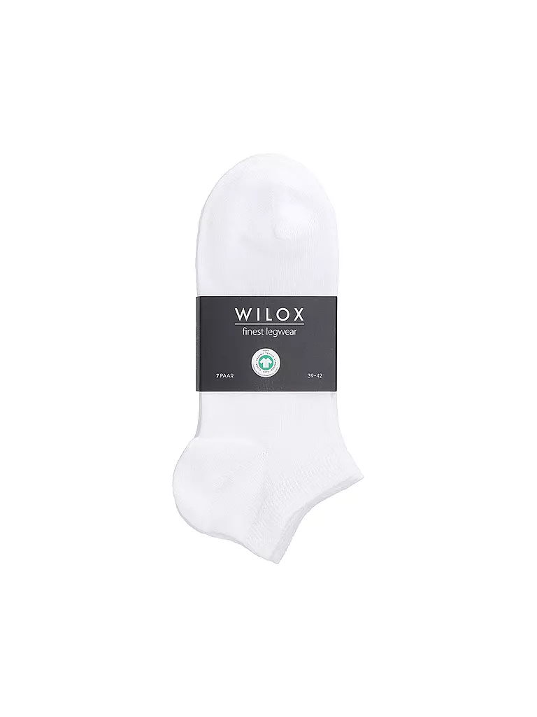 WILOX | Calcetines sneaker paquete de 7 blanco | 