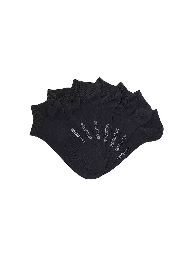 WILOX | Calcetines Sneaker Paquete de 7 negro | 