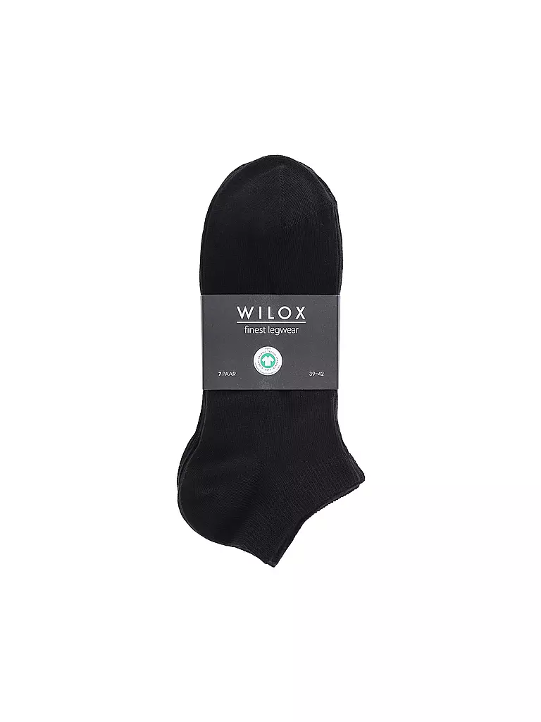 WILOX | Calcetines Sneaker Paquete de 7 negro | 
