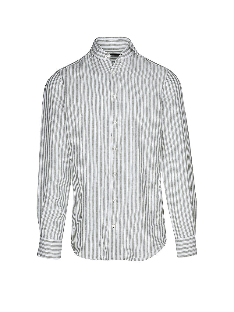 Camisa de lino LANO-W verde oscuro 45