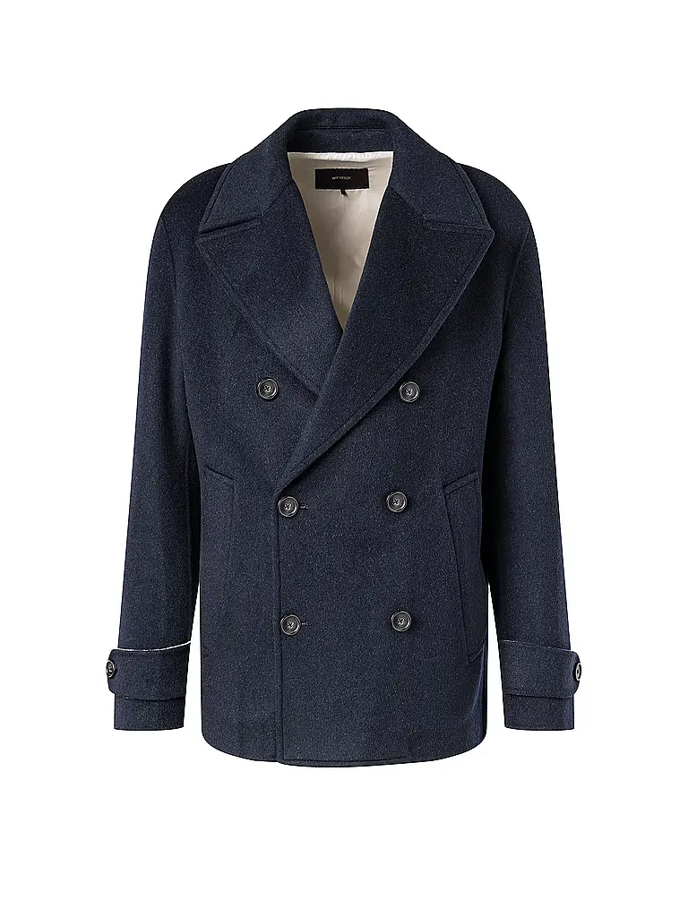 WINDSOR | Abrigo de lana DOPPIO | dunkelblau