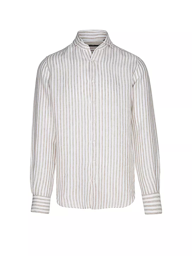 WINDSOR | Camisa de lino corte regular | Marrón