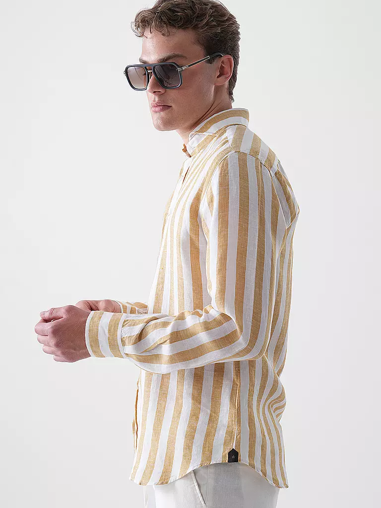 WINDSOR | Camisa de lino corte regular | Amarillo
