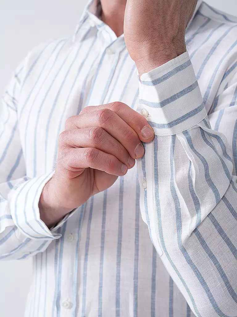 WINDSOR | Camisa de lino corte regular | Azul claro