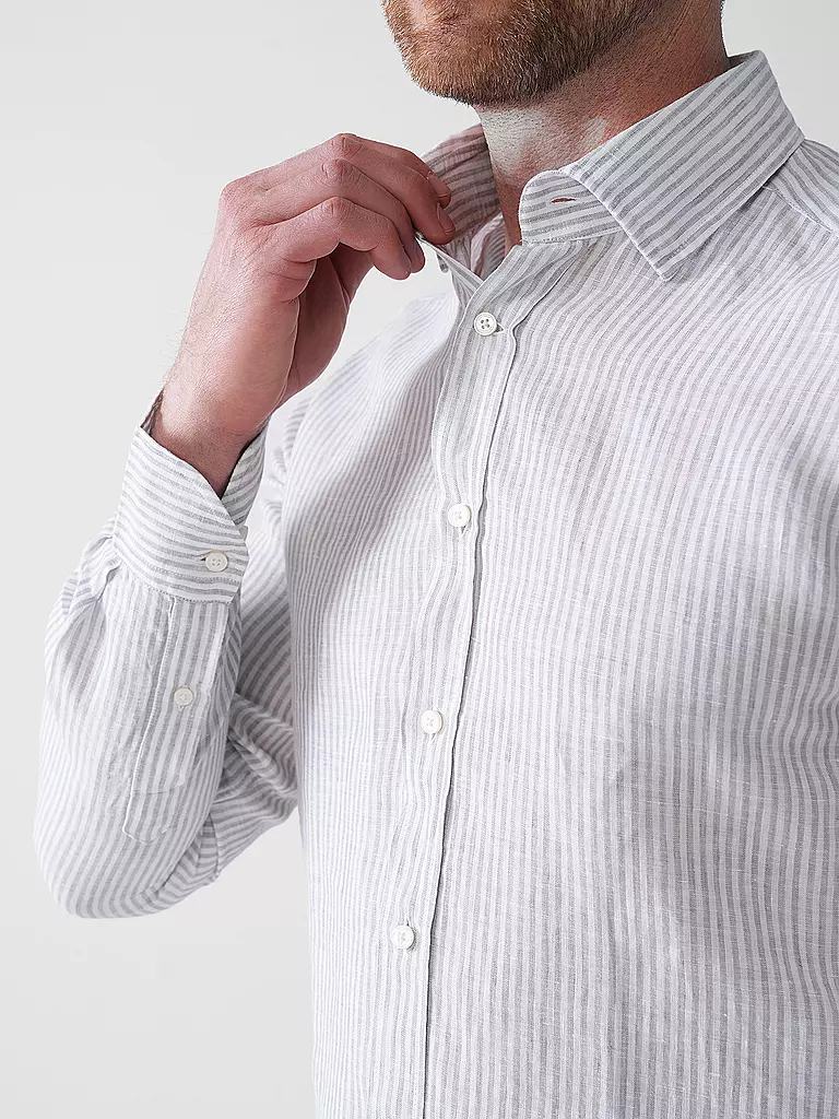 WINDSOR | Camisa de lino corte regular | Azul