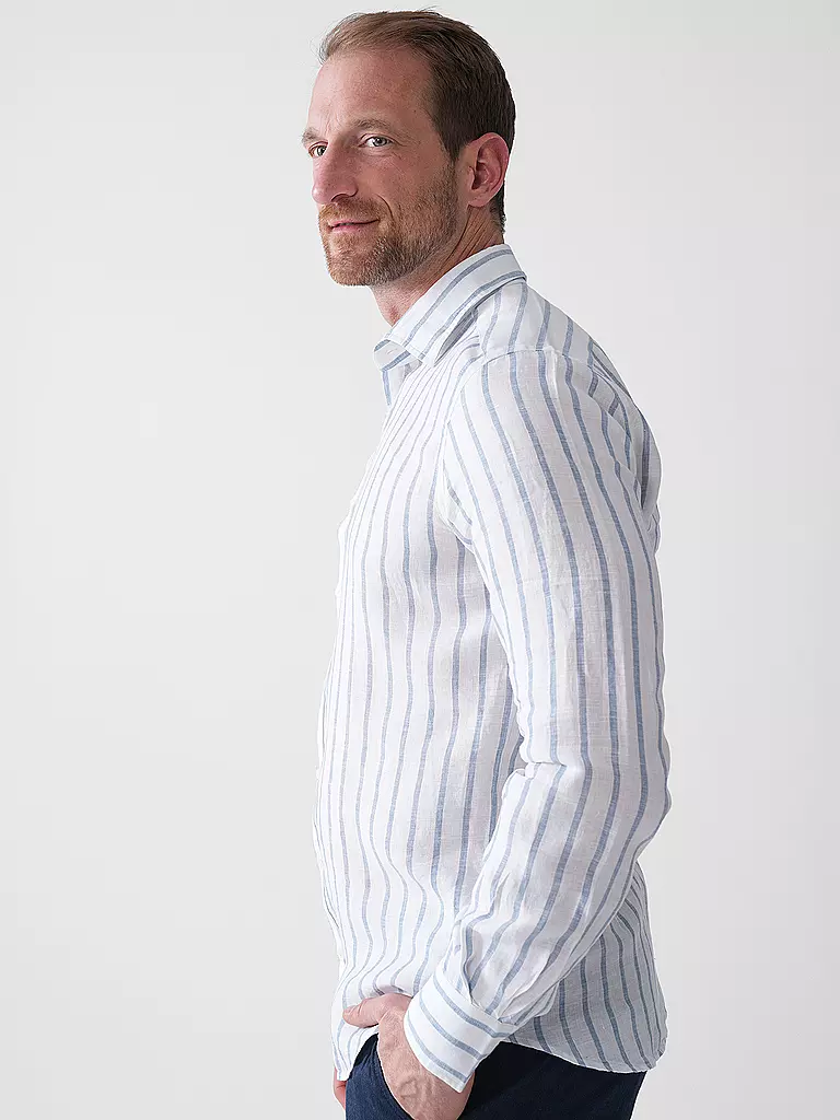 WINDSOR | Camisa de lino corte regular | Azul claro