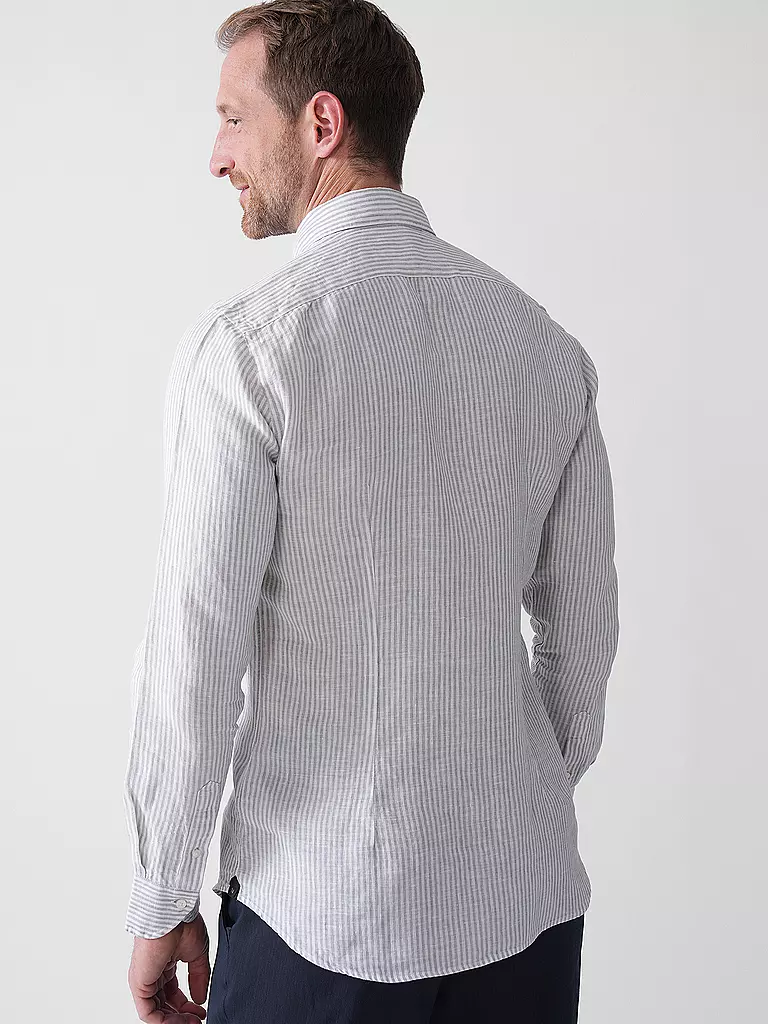 WINDSOR | Camisa de lino corte regular | Azul