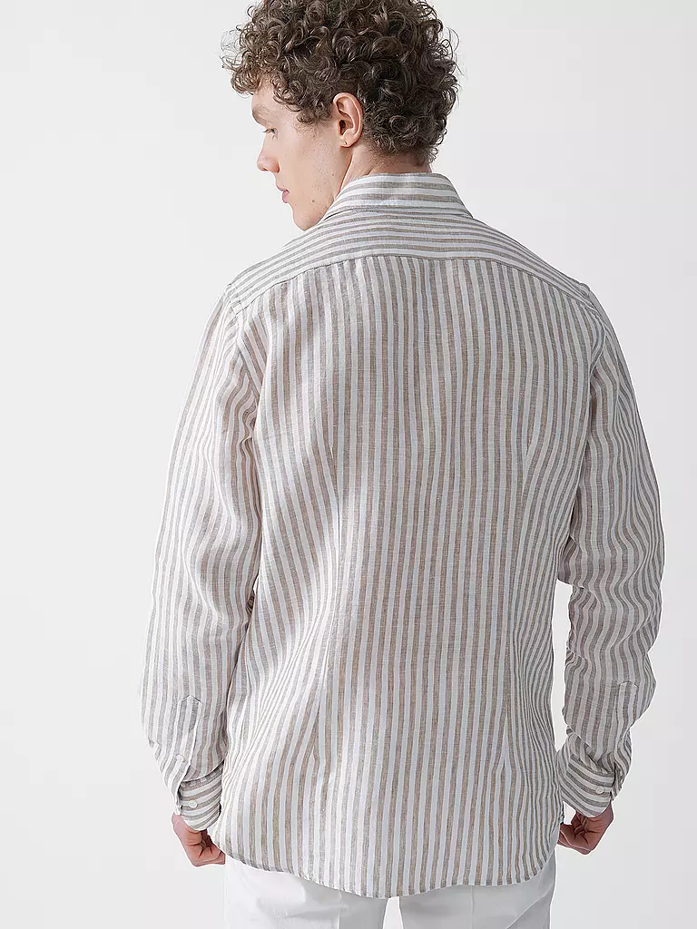 WINDSOR | Camisa de lino corte regular | Marrón