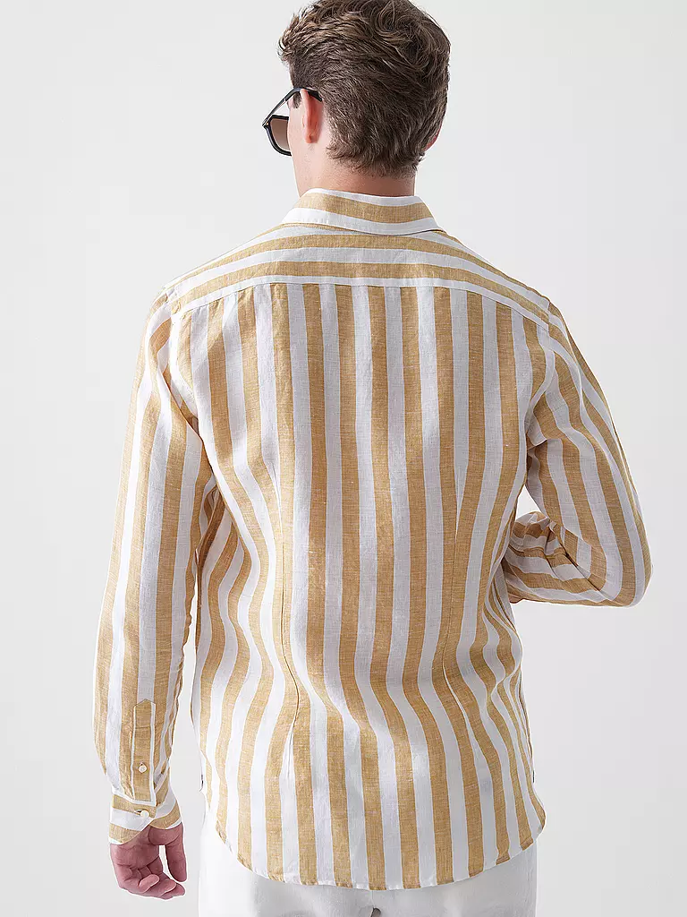 WINDSOR | Camisa de lino corte regular | Amarillo