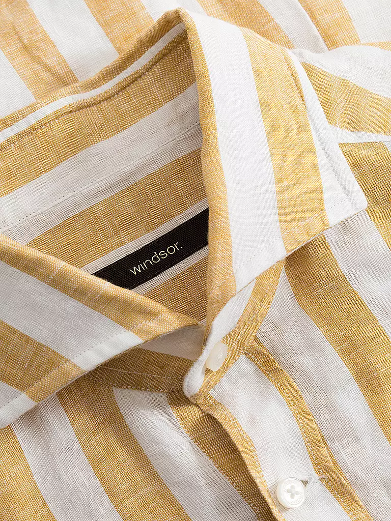 WINDSOR | Camisa de lino corte regular | Amarillo