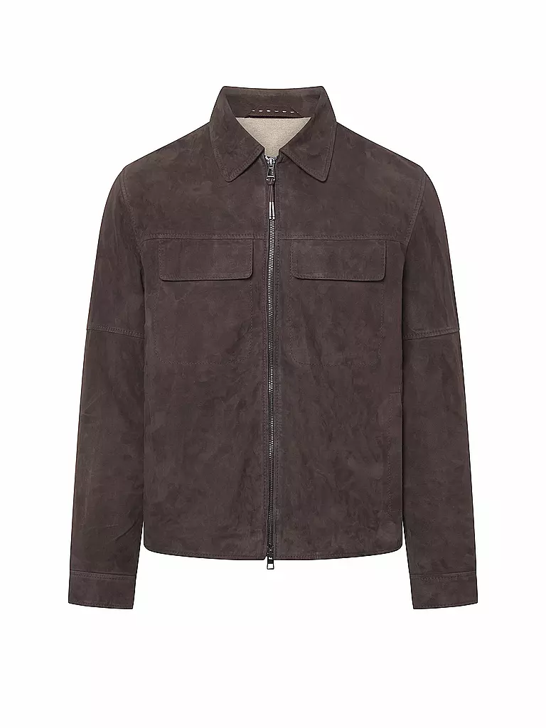WINDSOR | Chaqueta de cuero PESARO | Marrón