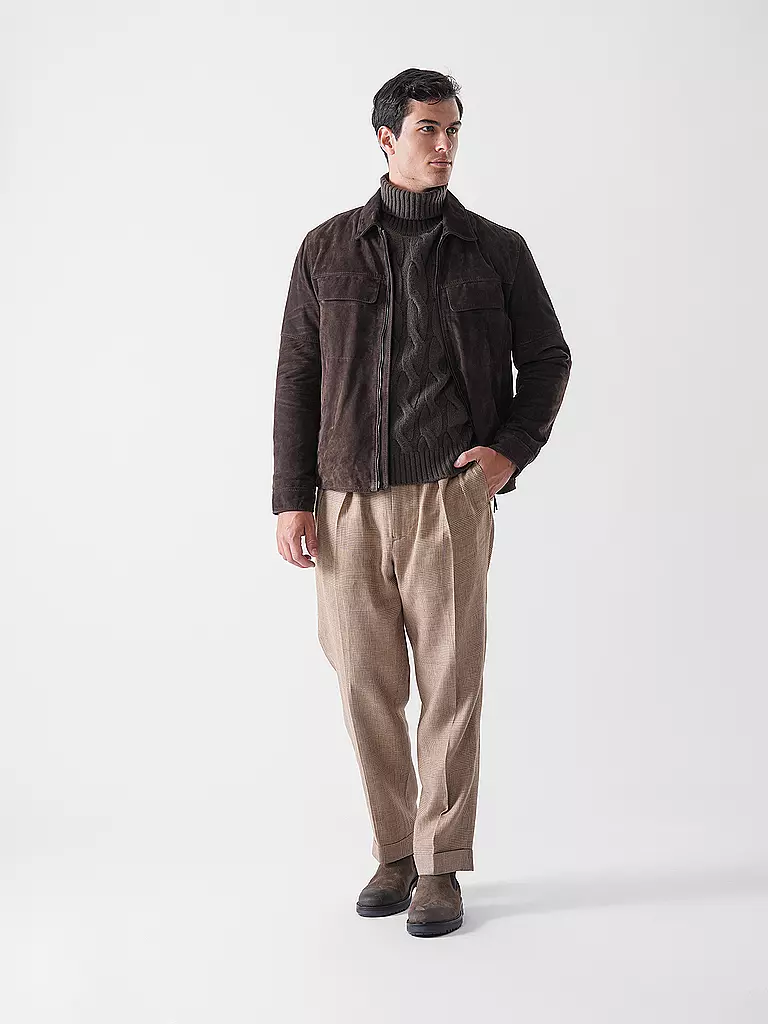 WINDSOR | Chaqueta de cuero PESARO | Marrón
