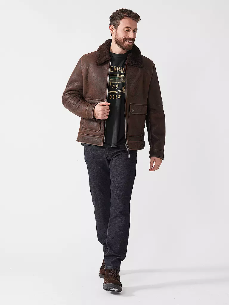 WINDSOR | Chaqueta de cuero | Marrón
