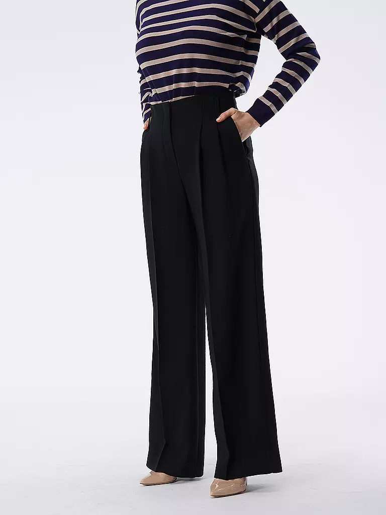 WINDSOR | Pantalones de lana | Negro