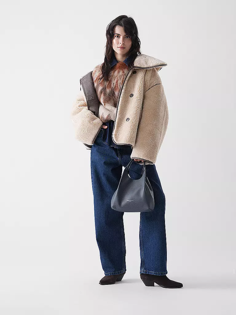 WITHBLACK | Chaqueta de aspecto de piel DAJANA | Crema