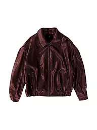 WITHBLACK | Chaqueta de imitación de cuero GILIAN | Rojo oscuro