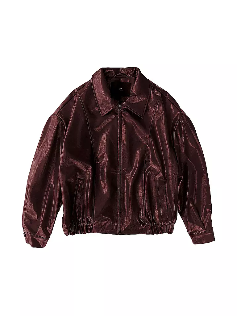 WITHBLACK | Chaqueta de imitación de cuero GILIAN | Rojo oscuro