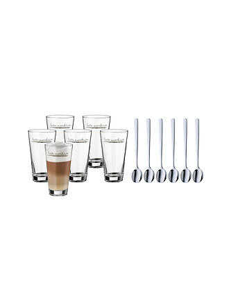 WMF | Clever & More Juego de Latte Macchiato 12 piezas Vidrio/Cromargan