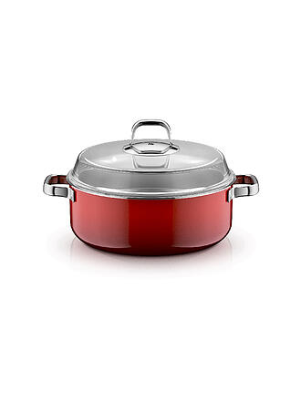 WMF | Cacerola con tapa de cristal FUSINTEC MINERAL PRO 6ml/28cm Passion Red