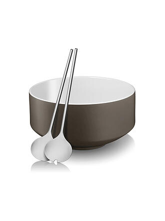 WMF | Set de ensalada de 3 piezas MOTO Porcelana/Cromargan gris lava
