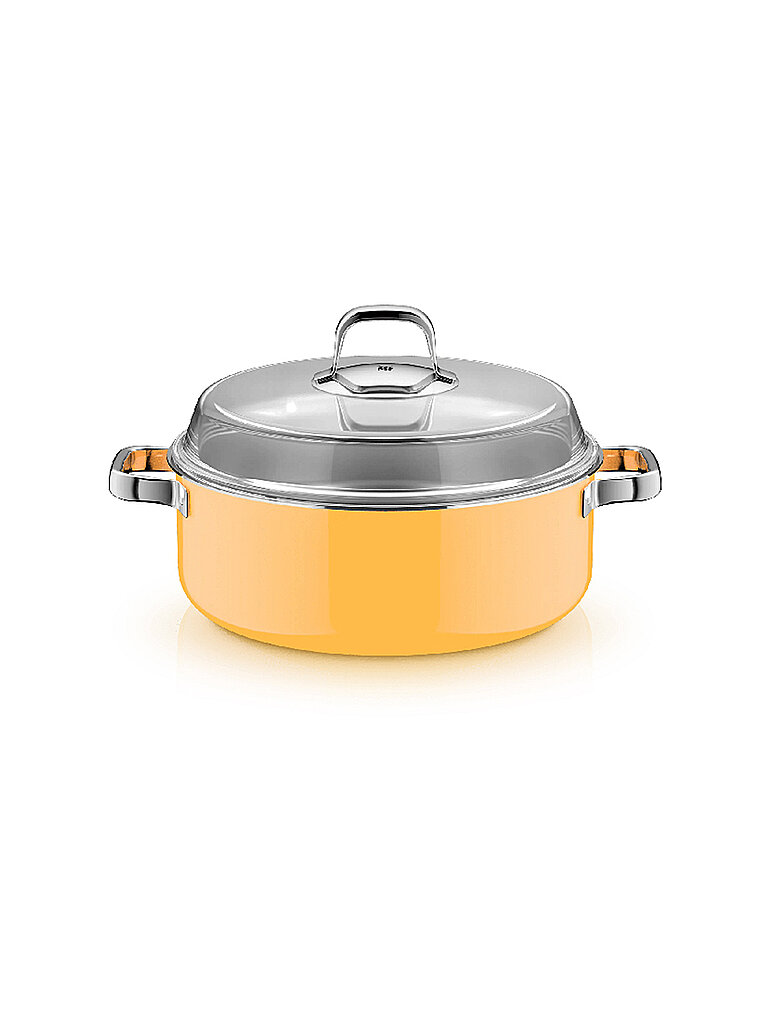 Cacerola con tapa de cristal FUSINTEC MINERAL PRO 6ml/28cm Mango Yellow amarillo
