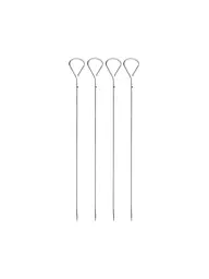 WMF | BBQ Pinchos pequeños para parrilla 37cm 4 piezas | Plata