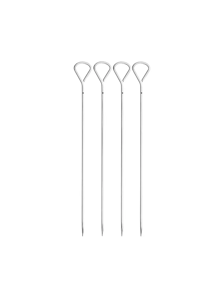 WMF | BBQ Pinchos pequeños para parrilla 37cm 4 piezas | Plata