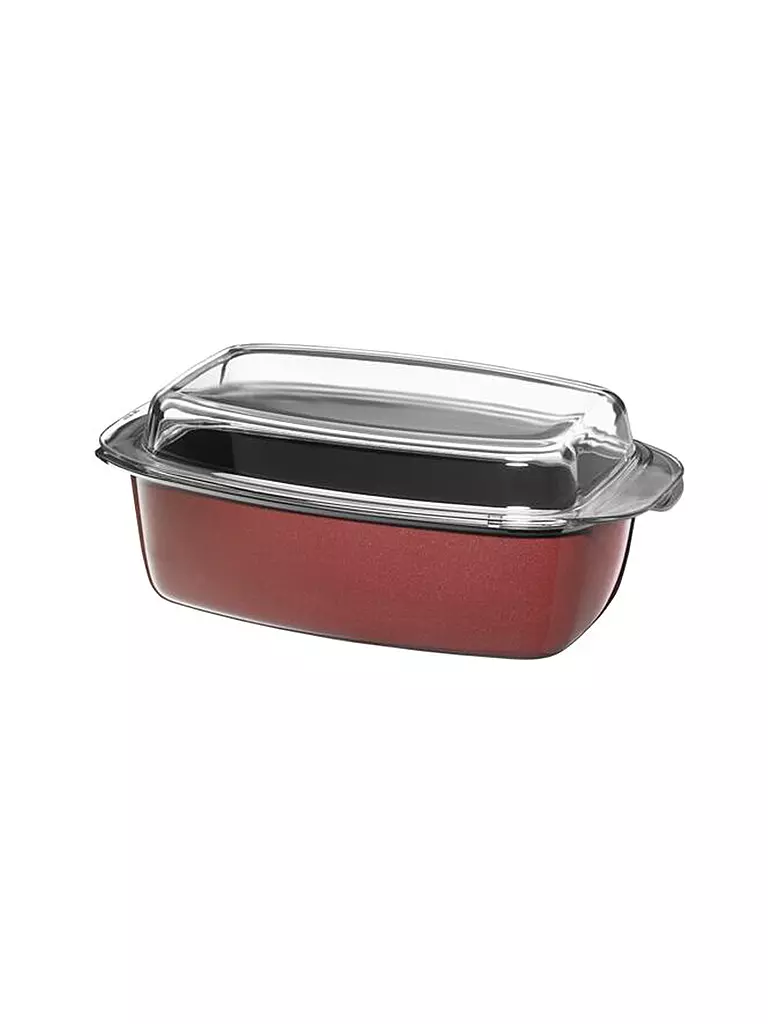 WMF | Bräter Fusiontec Mineral con tapa de cristal, rectangular, 32 x 21 cm Cuarzo Rosa | Baya