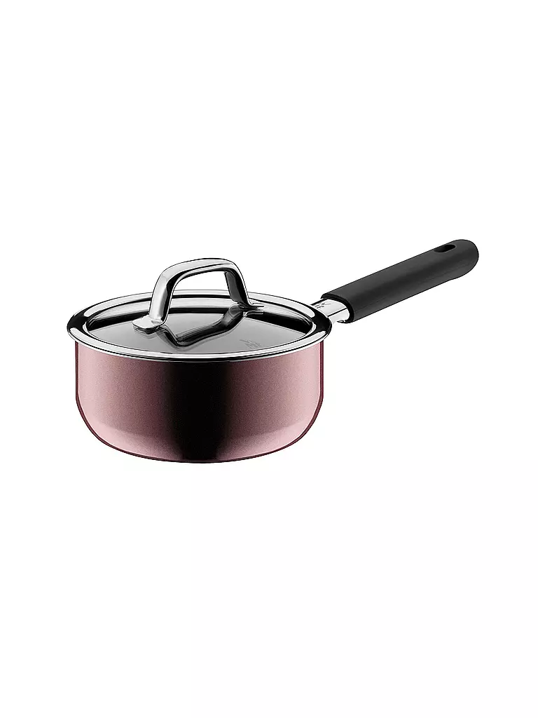 WMF | Cacerola con mango Fusiontec Mineral con tapa de cristal 16cm/1,3L Cuarzo Rosa | Baya