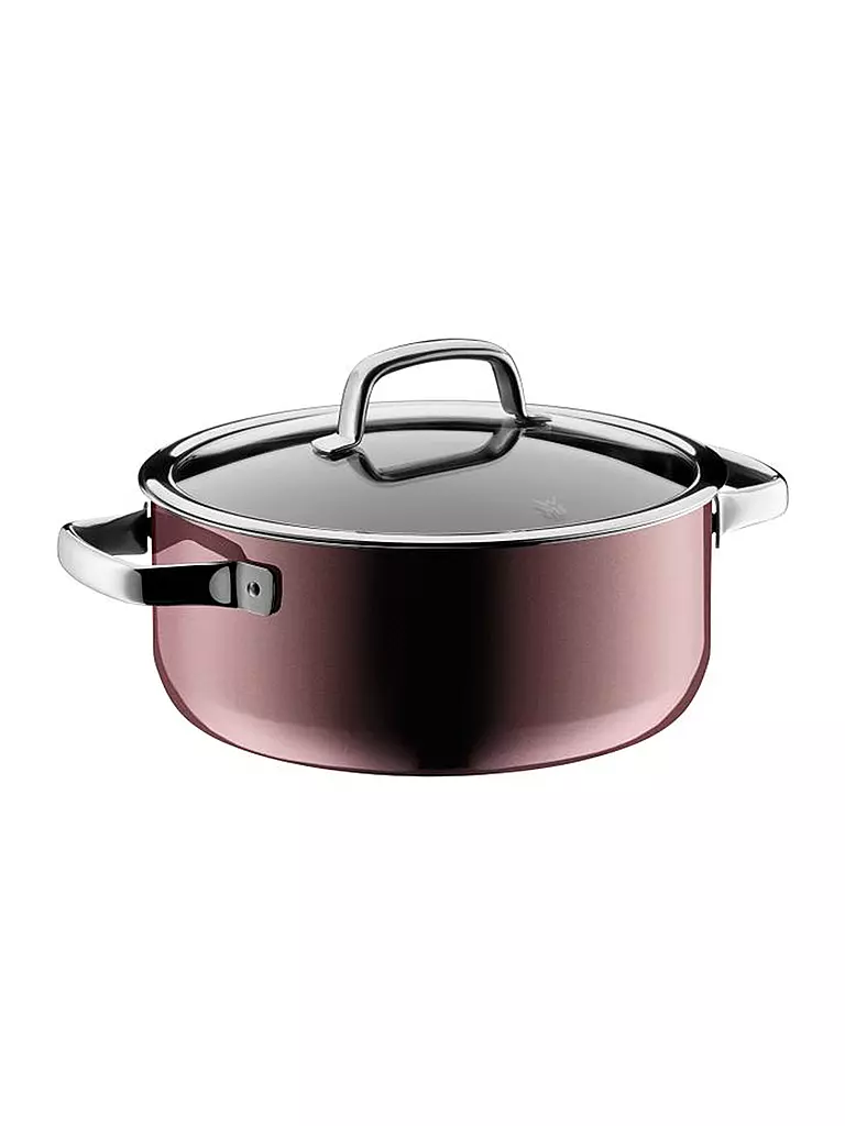 WMF | Cacerola Mineral Fusiontec con tapa de cristal 24cm/4,4L Cuarzo Rosa | Baya