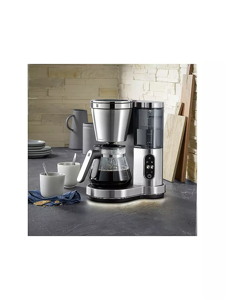 WMF | Cafetera Lumero con jarra de cristal | Plata