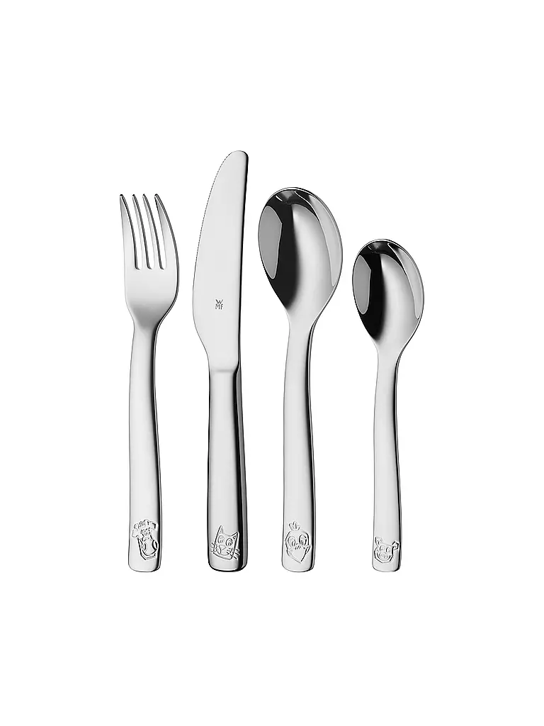 WMF | Cubiertos infantiles FARM de 4 piezas Cromargan | Plata