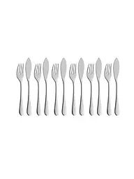 WMF | Cubiertos para pescado MERIT, 12 piezas, Cromargan Protect | Plata