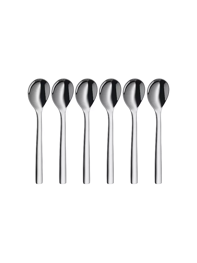 WMF | Cuchara para huevo - Juego de 6 NUOVA 12cm Cromargan | Plata
