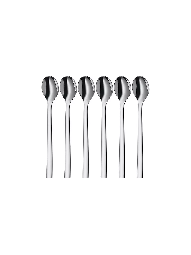 WMF | Cuchara para Latte Macchiato NUOVA, 6 piezas, Cromargan | Plata