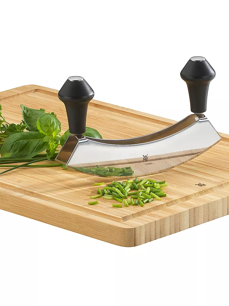 WMF | Cuchillo para hierbas de doble hoja, 17,5 cm | Negro