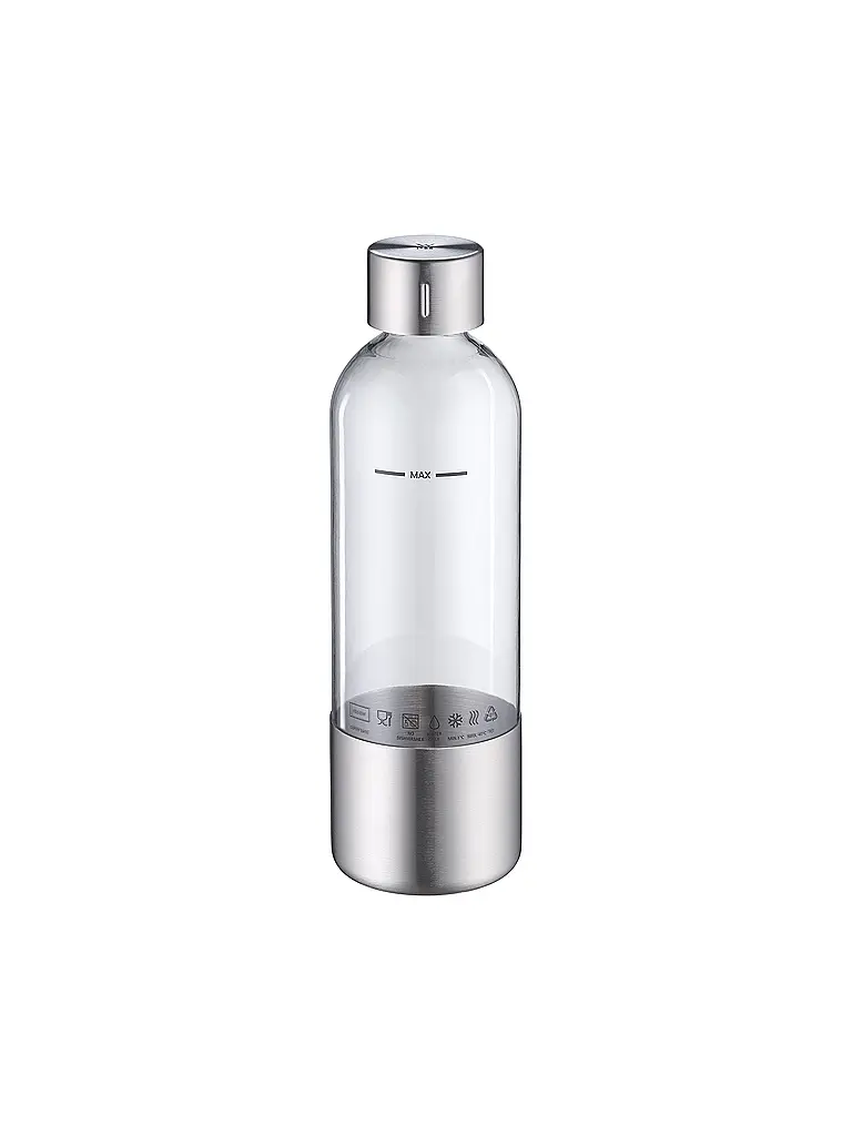 WMF | Element One Botella para dispensador de agua 0,85 l PET/acero inoxidable | Transparente