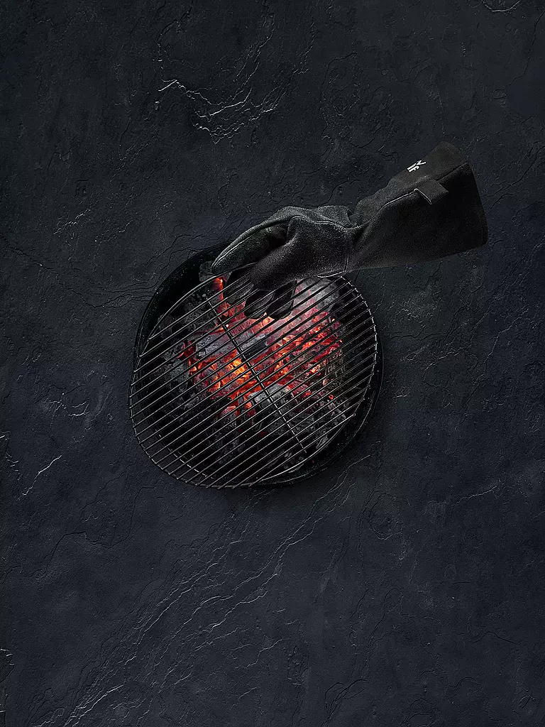 WMF | Guantes de parrilla de cuero / Negro | Negro