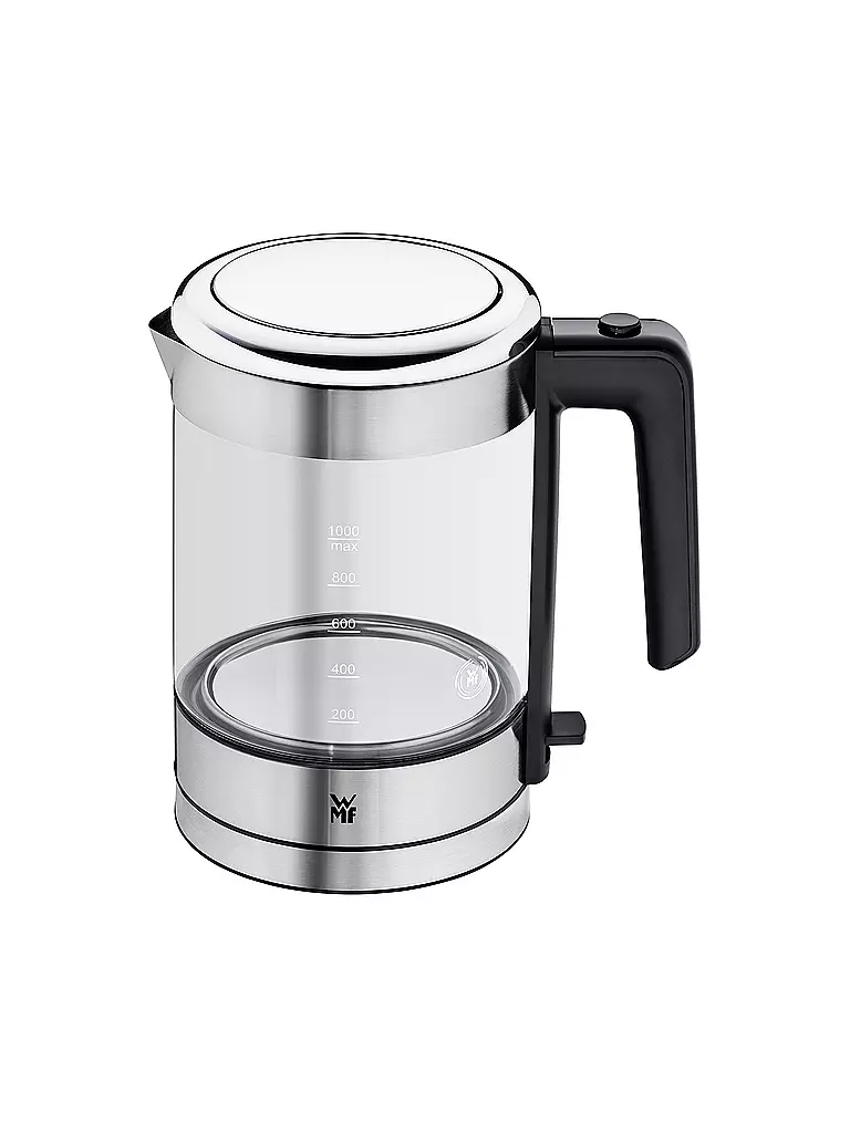 WMF | Hervidor de agua KÜCHENminis 1l Cromargan / Vidrio | Transparente