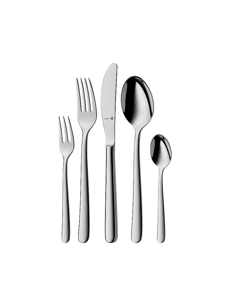 WMF | Juego de cubiertos de 30 piezas Kult Plus Cromargan Protect | Plata
