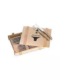 WMF | Juego de cubiertos para bistec Ranch de 12 piezas | Plata