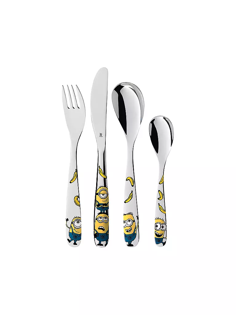 WMF | Juego de cubiertos para niños de 4 piezas Minions | Multicolor