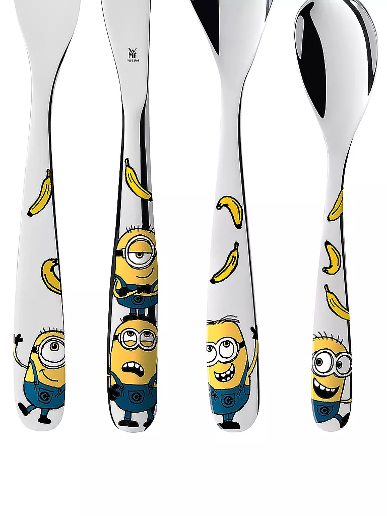 WMF | Juego de cubiertos para niños de 4 piezas Minions | Multicolor