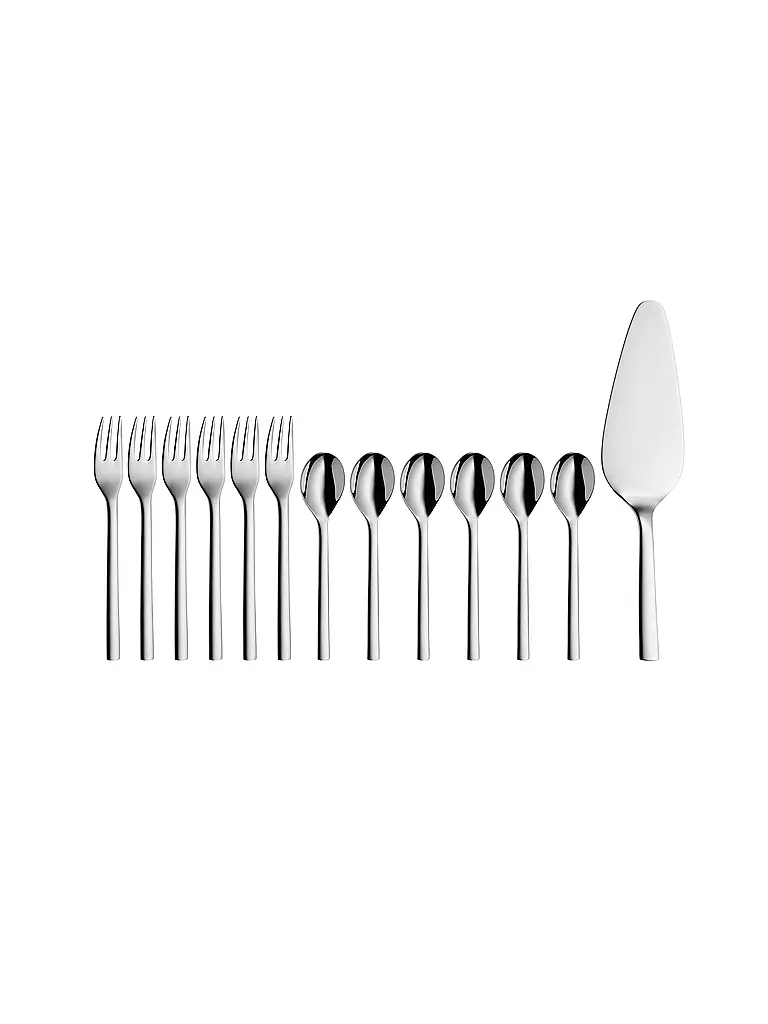 WMF | Juego de cubiertos para pastel de 13 piezas NUOVA Cromargan | Plata