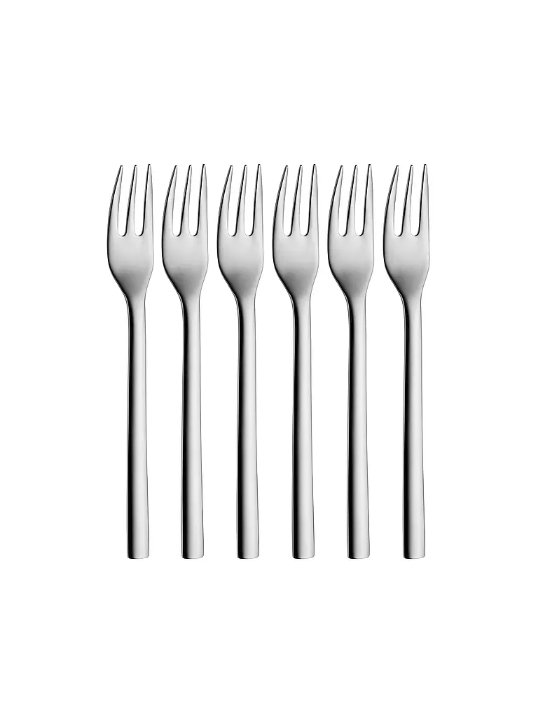 WMF | Juego de cubiertos para pastel de 6 piezas NUOVA Cromargan | Plata